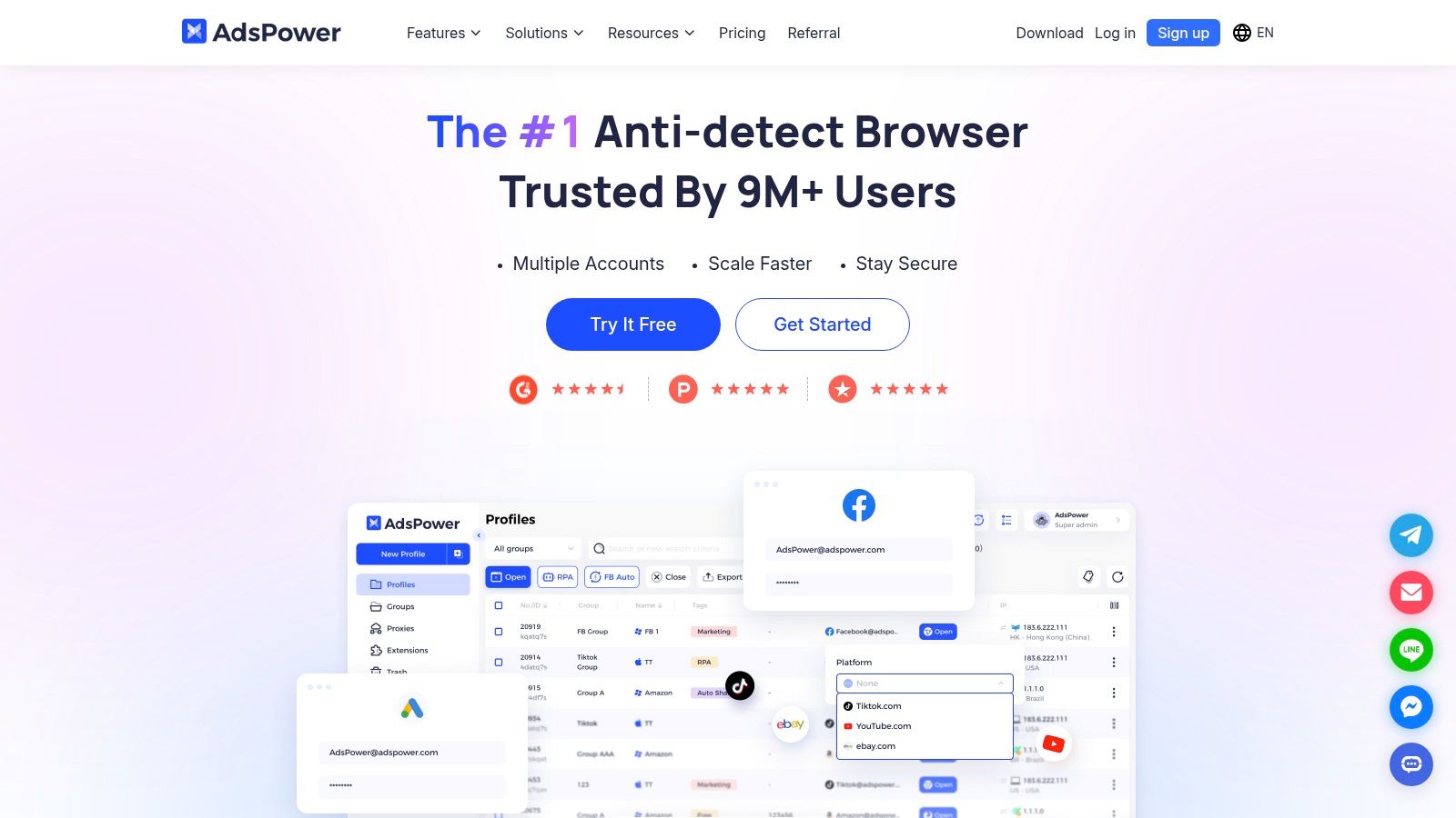 Captura de pantalla de https://www.adspower.com/