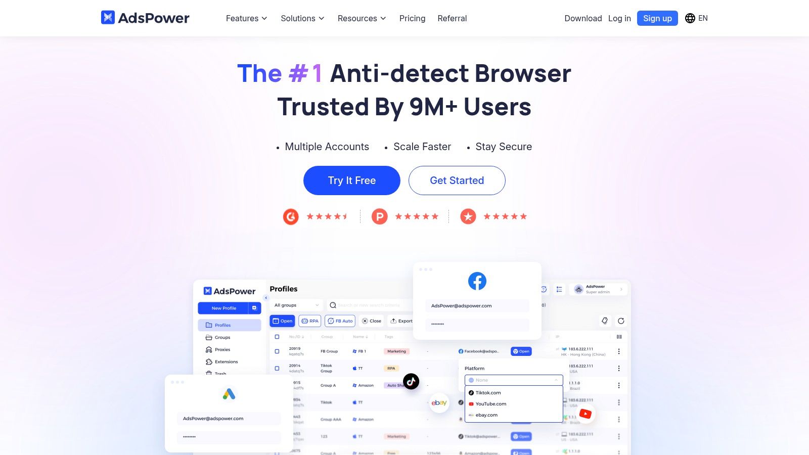 Screenshot from https://adspower.com/