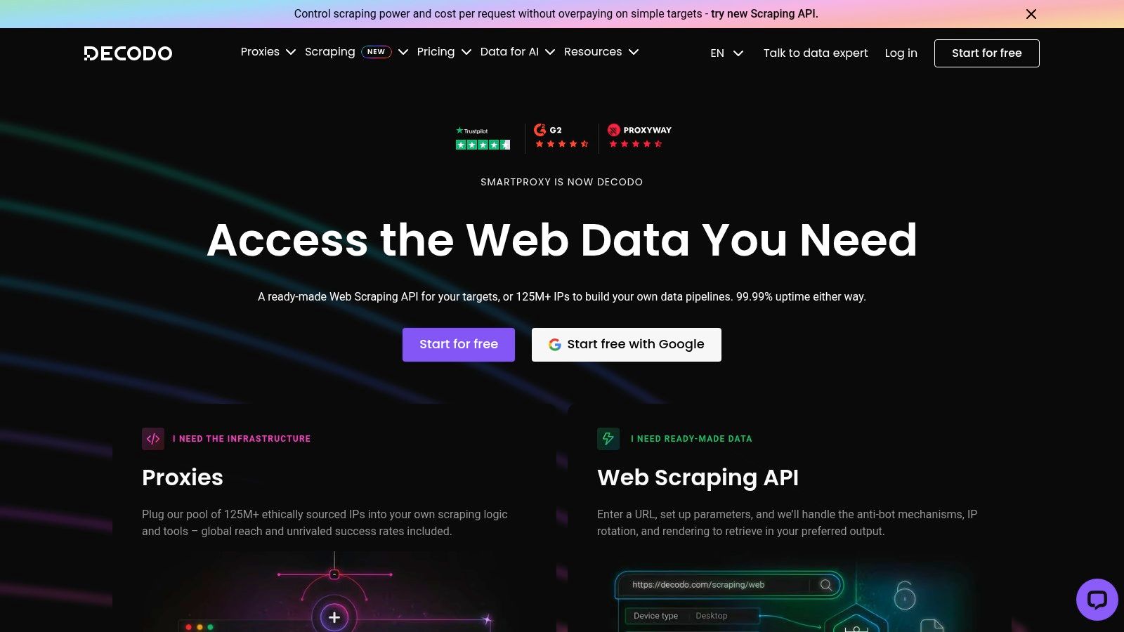 Decodo (formerly Smartproxy)