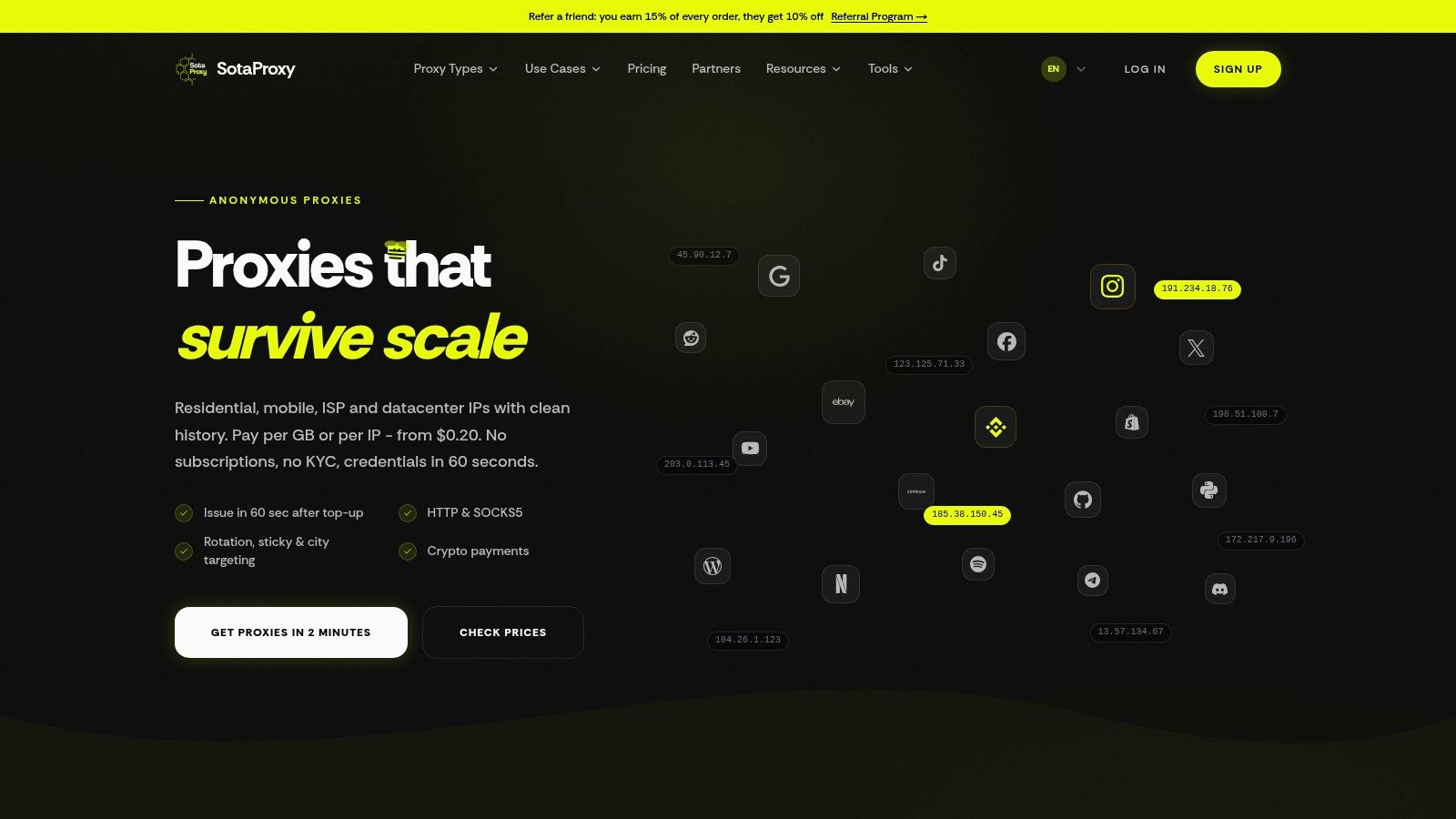 Скриншот с https://sotaproxy.com/en